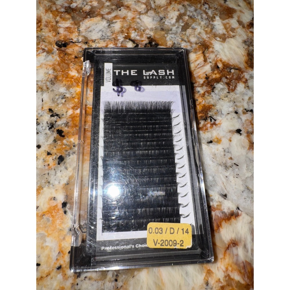 The Lash Supply Volume Eyelash Extensions 0.03 D Curl 14mm Black V-2009-2